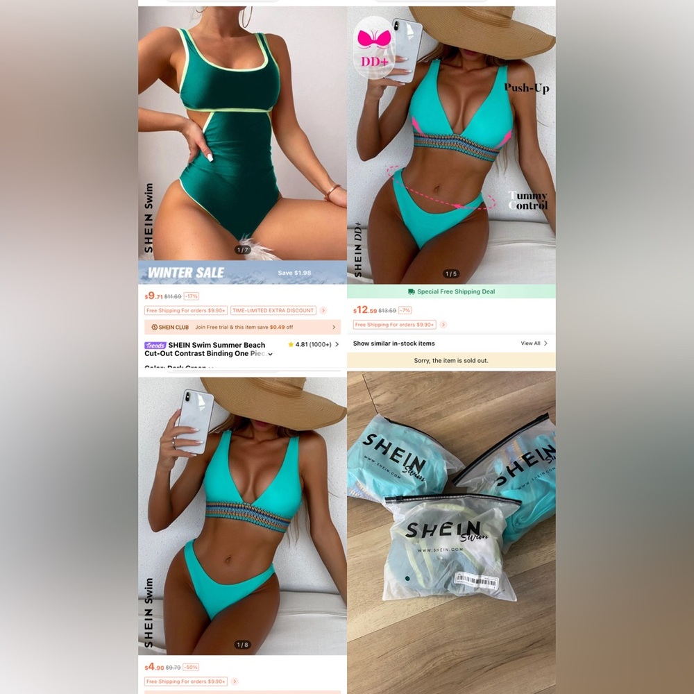 NWT never worth! Bundle of 3 SHEIN swimsuits